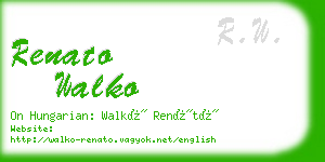 renato walko business card